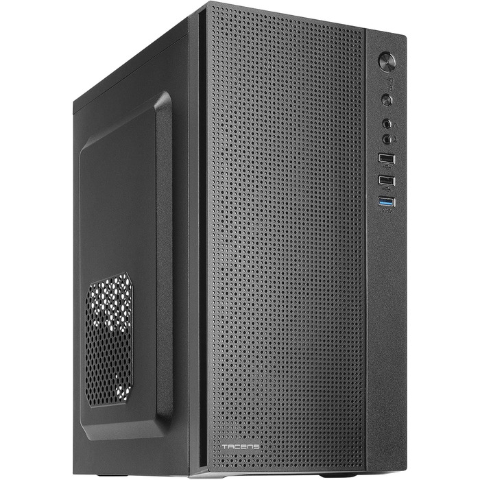 Компактний корпус для ПК Tacens Anima AC5 Micro ATX, чорний, фронтальна сітка, USB 3.0, охолодження