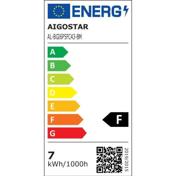 LED торшер Aigostar для вітальні та спальні, з Bluetooth Mesh G45 E27 6.5W лампою, димером, RGB та 2700K-6500K, з пультом, сумісний з Alexa