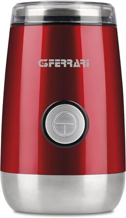 Електрична кавомолка G3 Ferrari TRV030 Cafexpress, 150 Вт, нержавіюча сталь, червоні леза, 50 г