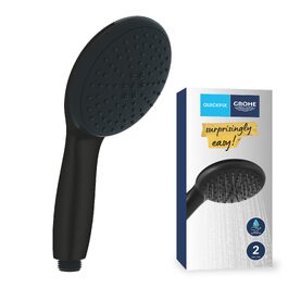 Душова лійка GROHE Vitalio 110 водоощадна, 2 режими струменя, чорна, 279462431