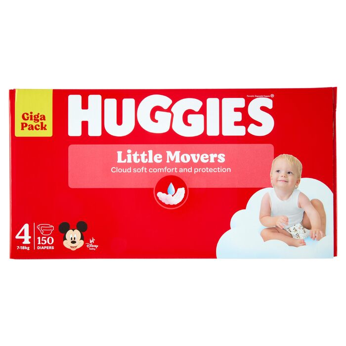 Підгузки Huggies Ultra Comfort розмір 4 (7-18 кг), дизайн Disney, економ-упаковка, 150 шт.