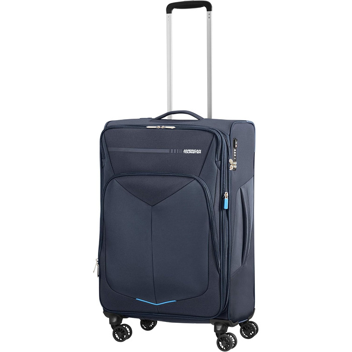 Валіза American Tourister Summerfunk 68 см, 77 л, розширювана, на 4 колесах, синя (Navy)