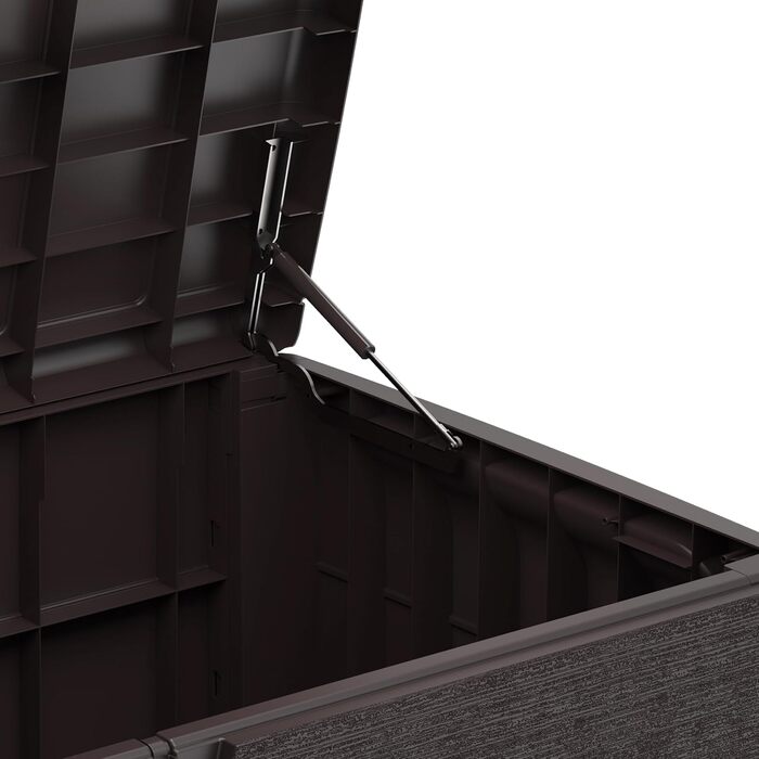 Водонепроникна пластикова скриня Duramax Cedargrain Durabox 270л для саду з колесами та ручками, коричнева