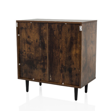Сервант / комод LYKKJA 77x39,5x72 см 2 шухляди 2 двері коричневий/чорний hjh LIVING