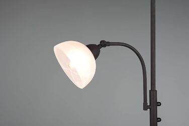 Торшер Reality Leuchten Country R46322024, металевий, колір іржі, біле алебастрове скло, 1x E27 та E14, ексклюзивний дизайн