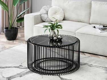 Журнальний стіл Mebel-Partner круглий, 80 x 80 x 42 см, чорний