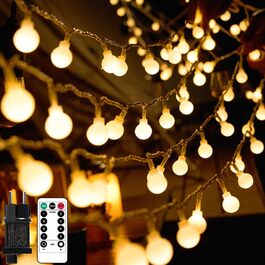 Гірлянда світлодіодна вулична/кімнатна 300 LED куля, 20м, 8 режимів, IP44, теплий білий для декору вечірок, саду, балкону