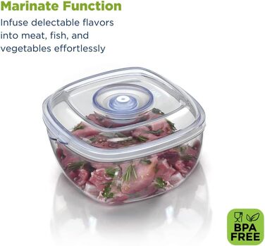 Вакуумний контейнер для продуктів Laica Vacuum Foods, прозорий, набір 1 л та 2 л
