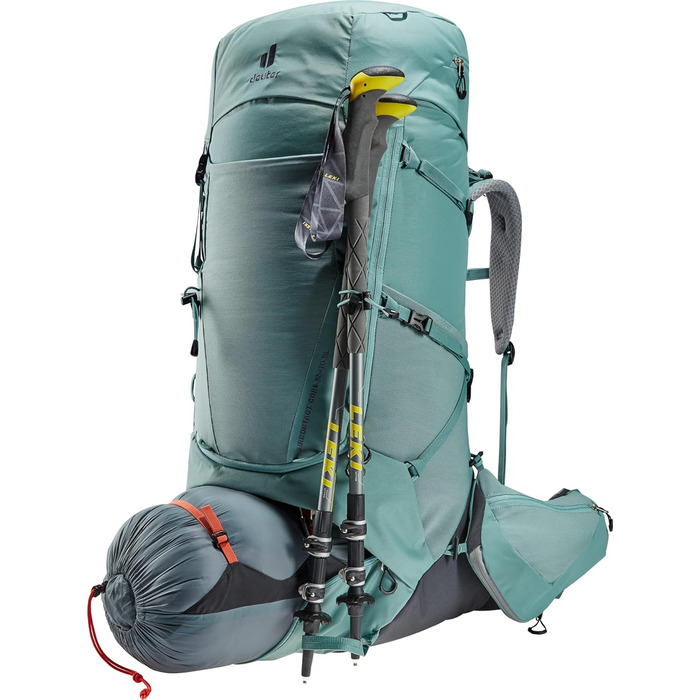 Туристичний рюкзак Deuter Aircontact Core 55+10 SL для жінок, 55+10 л, нефрит-графіт, модель 2024