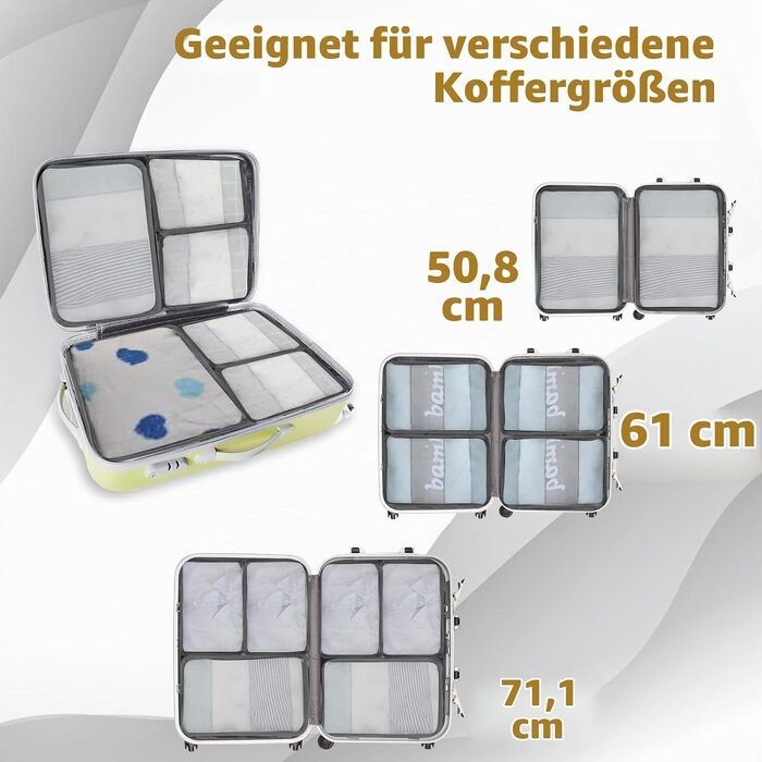 Набір органайзерів для подорожей Packing Cubes, 16 предметів, світло-сірий — органайзери для валізи та зберігання речей у подорожах