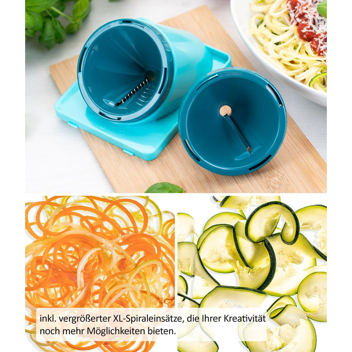 Овочерізка Nicer Dicer Chef Professional 23-в-1, ручна, з великим контейнером 5.2 л, насадками для спіралі, томатів, джульєн, салатів, кришкою для зберігання та рецептурником