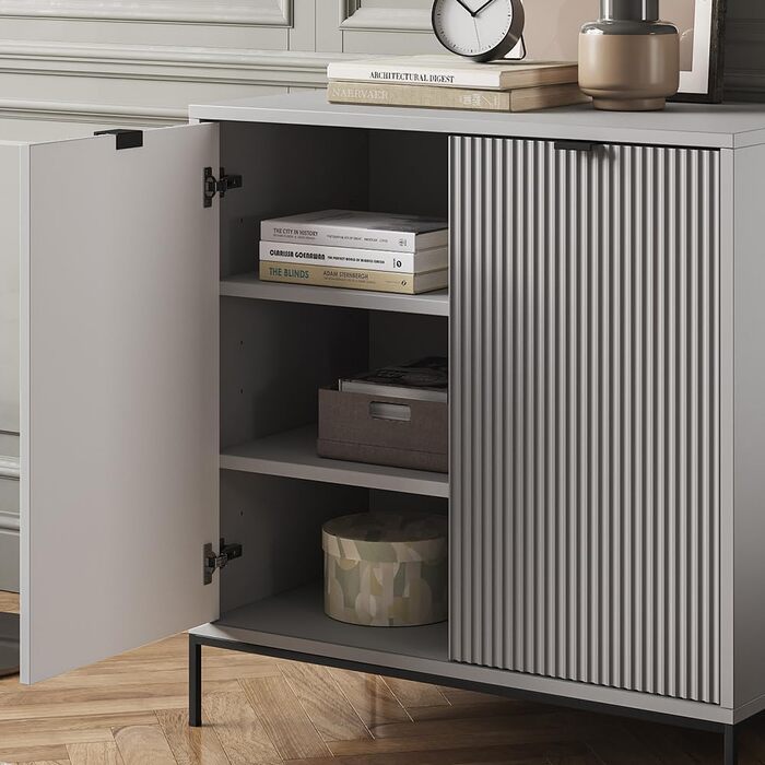Комод Vicco Eliza сірий 80x81,2 см з 2 дверцятами