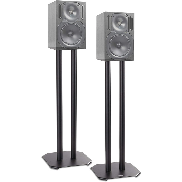 Підставки для колонок Duronic SPS1022-60, 60 см, металеві, 2 шт, до 5 кг, універсальні стійки для HiFi та домашнього кінотеатру