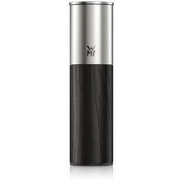 Мельниця для спецій WMF Nature Pro: сіль та перець, керамічний млин, регулювання помелу, арома-кришка, нержавіюча сталь та дерево, чорний колір