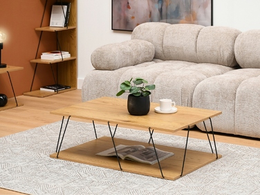 Журнальний стіл Mebel-Partner прямокутний 92 x 62 x 30,5 см, чорний дуб