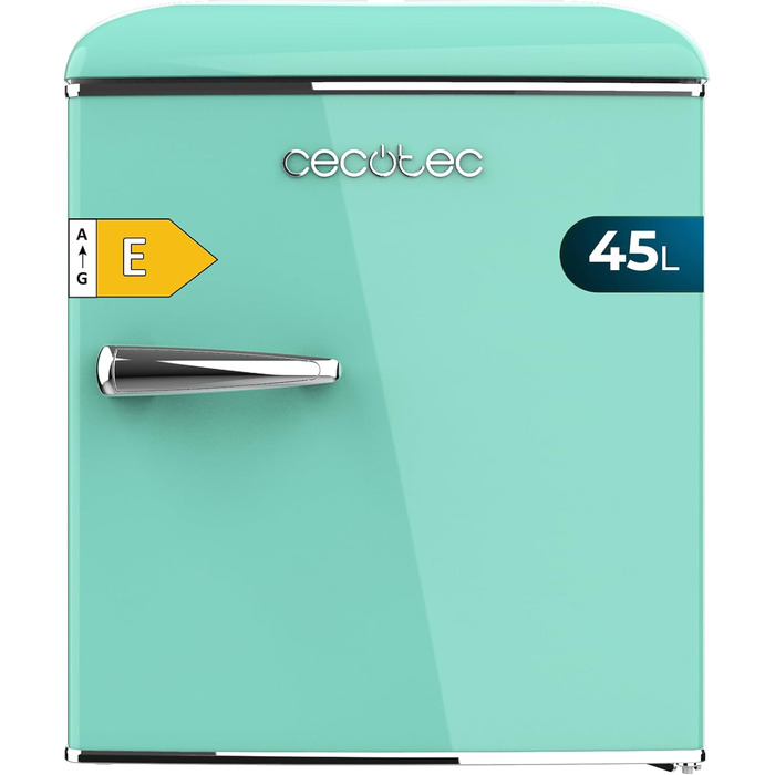 Холодильник Cecotec Bolero CoolMarket TT Origin 45L - Ретро, 45 літрів, Зелений, Клас E