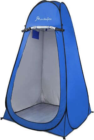 Багатофункціональний намет-роздягалка Montafox Pop Up XXL (2м), кемпінговий намет-туалет та душ знімною підлогою, портативна мобільна кабіна для кемпінгу, темно-синій