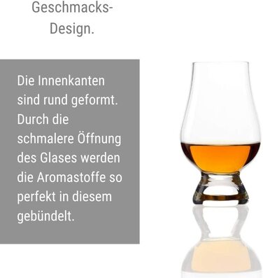 Набір склянок для віскі Glencairn, 4 шт, 190 мл, кришталеве скло, для дегустації, підходить для посудомийної машини
