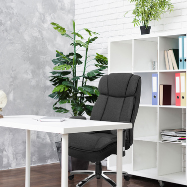Надміцне крісло / офісне крісло BUILDER XXL I тканина темно-сірий hjh OFFICE