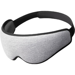 Ostrichpillow Ергономічна 3D маска для сну, що повторює форму обличчя, анатомічна маска для очей, повне блокування світла, для відпочинку та релаксації, колір Midnight Grey
