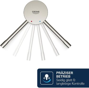 Змішувач кухонний GROHE Essence SuperSteel з висувним душем та магнітним кріпленням 30294000