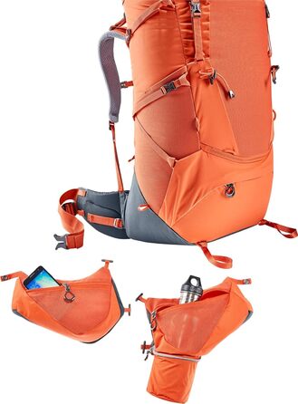 Жіночий трекінговий рюкзак Deuter Aircontact Core 65+10 SL, паприка-графіт, 65+10 л