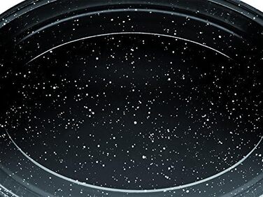 Овальний гусятниця GSW Gourmet Ceramica Induktion 38x25 см, 8,5 л, алюмінієвий литий корпус, скляна кришка, чорний, для індукції