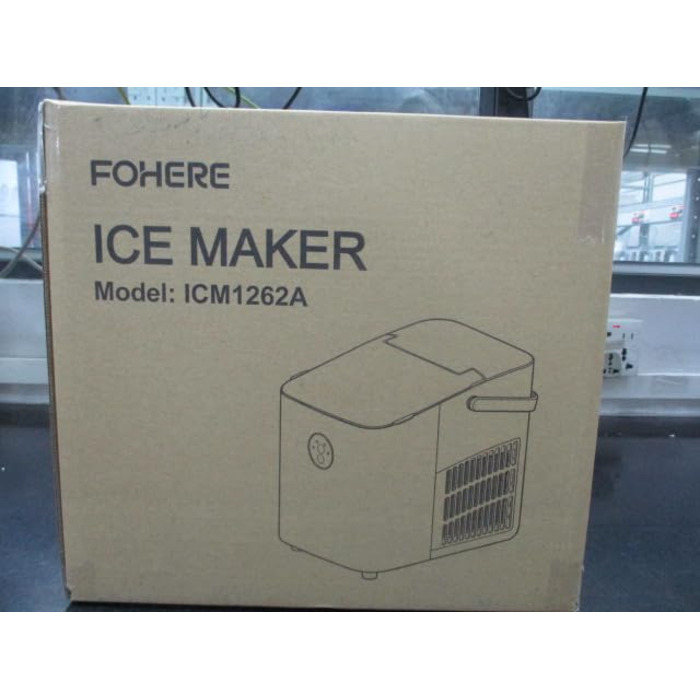 Льодогенератор FOHERE 14 кг/24 год, 2 розміри льоду, самочищення, ручка, совок, кошик, для дому, офісу, вечірок, автофургона