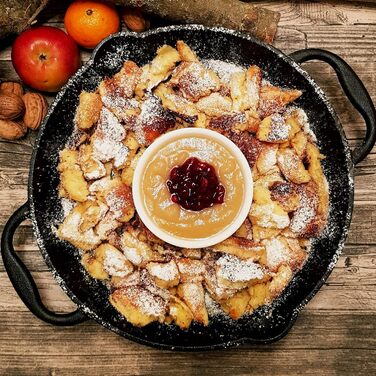 Чавунна сковорода-гриль 35 см з ручками BBQ-Toro