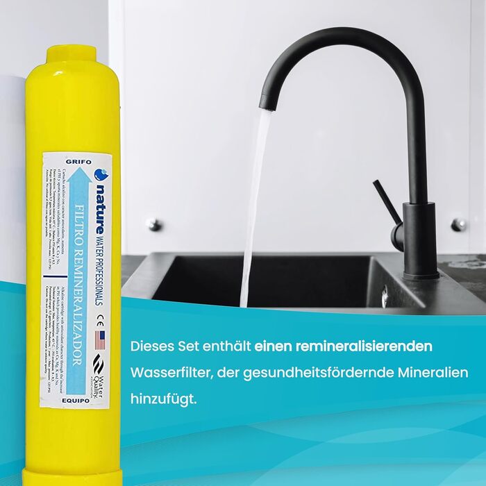 Система зворотного осмосу NATURE WATER PROFESSIONALS 6-ступенева, 5 літрів, з мембраною Vontron 50 GPD, насосом та фільтрами