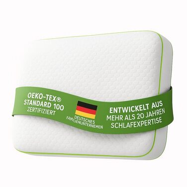 Ортопедична подушка для шиї 40x80 см з піни Memory Foam. Ергономічна подушка від болю в шиї, висота 12 см