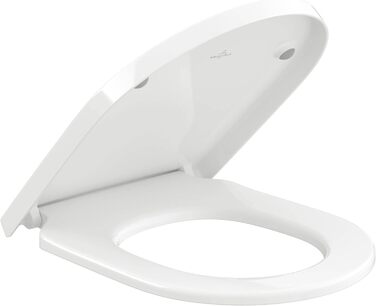 Сидіння для унітазу Villeroy & Boch Subway 3.0, дюропласт, з мікроліфтом, знімне, овальне, біле, глянцеве, оригінальна заміна
