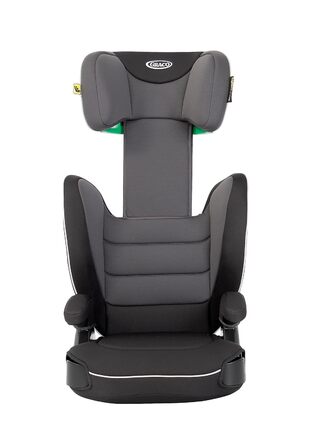 Автокрісло Graco Logico™ L i-Size R 129: 3,5-12 років, 100-150 см, регульовані підлокітники, знімний чохол, кріплення ременем безпеки, чорний колір, Midnight