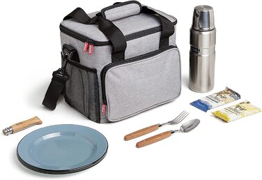 Термосумка Tatay Urban Food Picnic 11 л, тришарова, водонепроникна, гнучка, сірий денім, 28,5x21x24 см