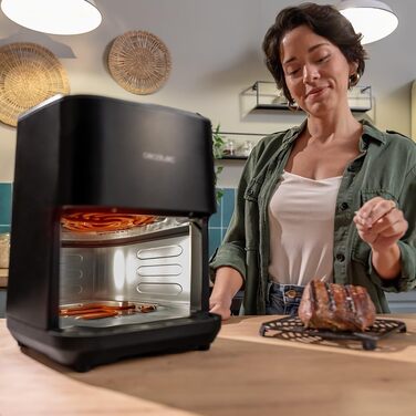 Аерофритюрниця Cecotec Cecofry & Grill Duoheat 4000, 4л, 1900Вт, з грилем та подвійним нагрівальним елементом, чорна