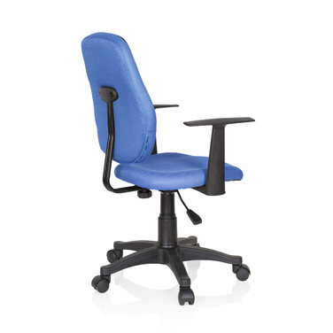 Дитяче офісне крісло KIDDY STYLE, обертове, тканина, синій/чорний, hjh OFFICE