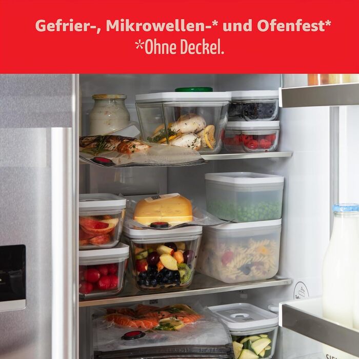Вакуумний набір скляних контейнерів для зберігання продуктів ZWILLING Fresh & Save, 3 шт.