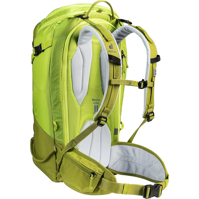 Жіночий туристичний рюкзак Deuter Freerider Pro 32+10 л, для лижних турів, зелено-жовтий