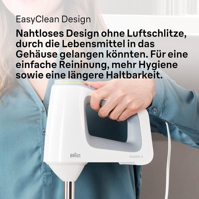Блендер ручний Braun MultiMix 5 HM 5137 білий 750 Вт з насадками