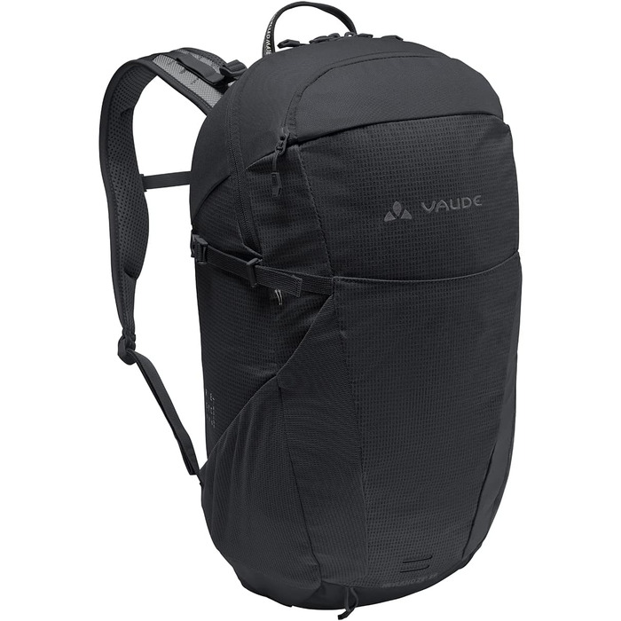 Рюкзак VAUDE Neyland Zip 20, 20 л, туристичний, чорний, зручна блискавка, універсальний розмір