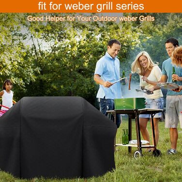 Чохол для гриля 208 см, водонепроникний PU, для Weber Summit 600, Genesis 600, Char-Broil, Nexgrill, Dyna-Glo, важкий захист