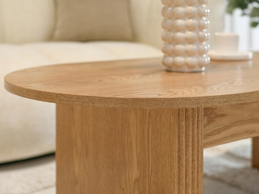 Журкавий стіл Mebel-Partner овальний, 120 x 60 x 42,5 см, колір дуб