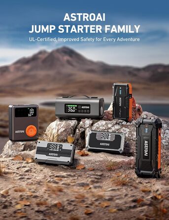 Powerbank Starthilfe AstroAI B8 для автомобіля: 1500A, 7.0L бензин/5.5L дизель, QC 3.0 USB, LED, 12V