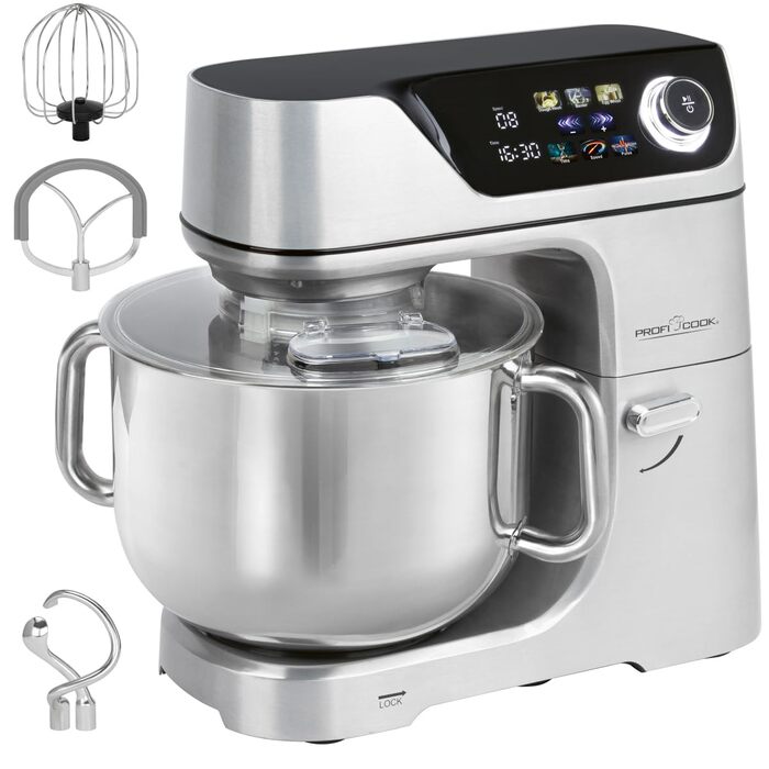 Кухонна машина ProfiCook PC KM 1338, 2000 Вт, чаша 11 л, 12 рівнів швидкості, багатофункціональний кухонний комбайн