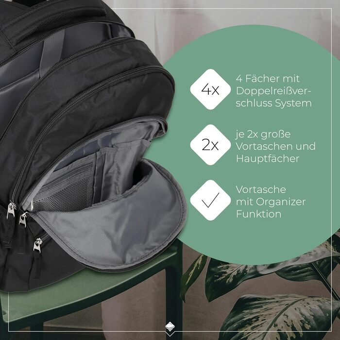 Рюкзак для ручної поклажі Travelite BASICS, 45 см, 22 л, міський рюкзак для подорожей (чорний)