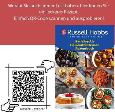 Фритюрниця Russell Hobbs SatisFry Rapid AirFryer 4л з нержавіючої сталі, 7 функцій, 10 програм, без олії