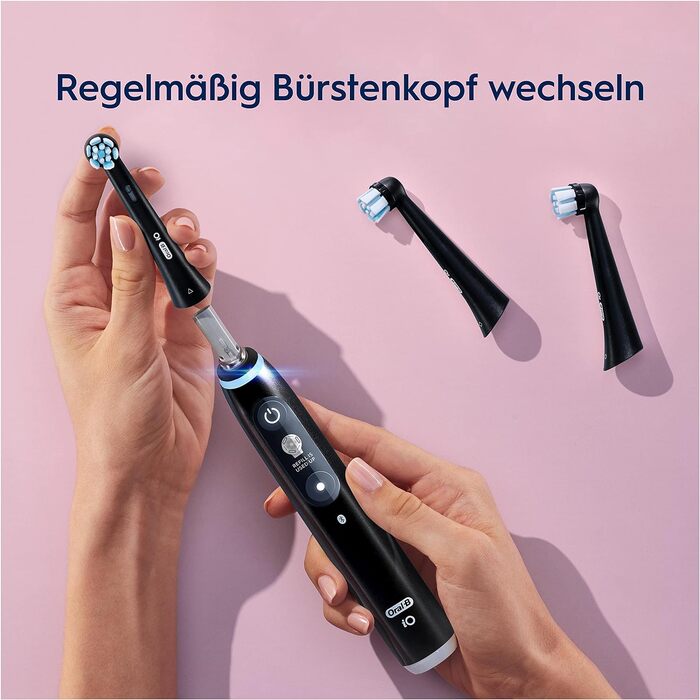 Смінні насадки для електричної зубної щітки Oral-B iO Gentle Care (ніжна чистка), чорні, 6 шт.