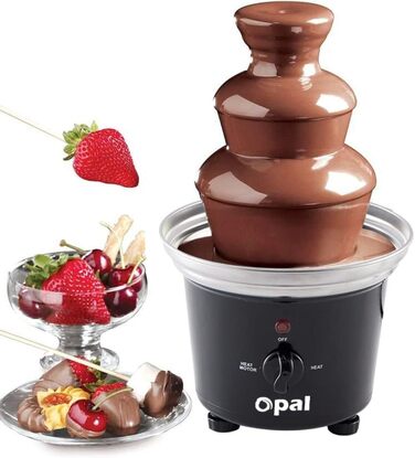 Шоколадний фонтан Opal - фонтан з нержавіючої сталі, електричний 3-ярусний, 500 мл, 90 Вт, для бранчу, вечірок, свят (OCF17)