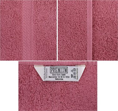 Набір рушників Betz PREMIUM 10 шт. – махрові: 2 банних, 4 для рук, 2 гостьових, 2 рукавиці, колір старорожева та антрацит