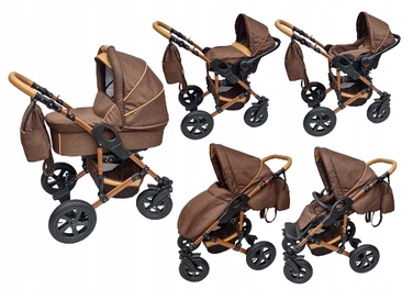 Дитячий візок X-Trall Pram 3в1, чорно-золотий